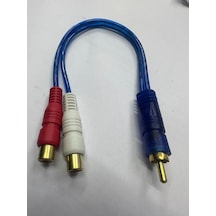 Amfi Kablosu Ses Sistemi Kablosu Rca Erkek 2x Rca Dişi Kablo 2 Rca Dişi Rca Erkek Kablo 25 Cm