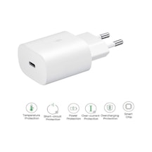 Samsung Galaxy A36 5g Uyumlu Type-c Ultra Hızlı Şarj Cihazı 22.5w 3.0 Amper Beyaz Şarj Başlığı Adaptör