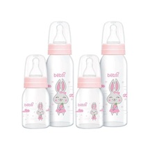 Bebsi Cam Biberon Seti Pembe 250ml+125ml 2 Li Set