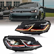 Vw Golf 7 2013-2016 Kırmızı J Ön Far