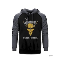 Venom Black Metal Gri Renk Reglan Kol Sweatshirt / Hoodie