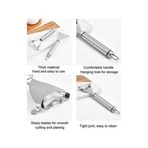 Ulzyvf Cbtx Paslanmaz Çelik Mısır Harman Sebze Soyucu Tıraş Aleti, Model Sj-19 Hafif Saplı Parçalayıcı Gümüş Gümüş