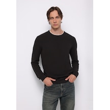 Colins Regular Fit Yuvarlak Yaka Jakarlı Erkek Antrasit Kazak Cl1076734 Q1.v2 Ant Antrasit