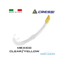 Parumarin Cressi Mexico Şnorkel Şeffaf / Sarı