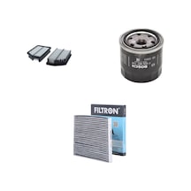 Bosch Filtre Bakım Seti Hyundai İ30 1.4 100 Beygir 2012-2014 Benzinli Hava + Yağ F. + Polen Filtre Filtron