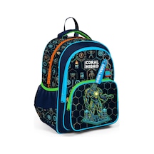 Coral High Kids Lacivert Robot Desenli Üç Bölmeli Okul Sırt Çantası 33246 Lacivert