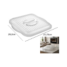 Timex Tim-138 Kare Borcam Kapağı - Beyaz Şeffaf Plastik, 28 X 31.75 Cm, Sıcak Hava Tahliye Delikli- 36'li Paket Diğer