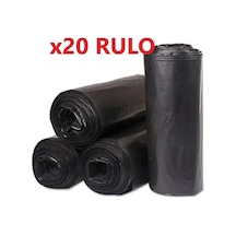 200 Adet Endüstriyel 120x150 Cm Hantal Boy Siyah Çöp Poşeti 20 Rulox10lu