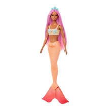 Barbie Bebek Pembe Saçları, Şeftali Rengi Kuyruğu Ve Saç Aksesuar
