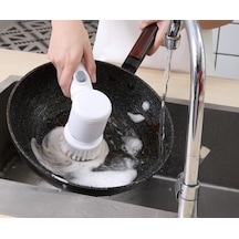Magic Brush 5 İn 1 Kablosuz Şarjlı Temizlik Fırçası Çok Amaçlı Döner Başlıklı Elektrikli Banyo, Mu