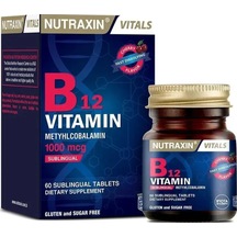 Nutraxin B12 Vitamini 1000 Mcg - Dil Altı Tableti - Hızlı Emilim