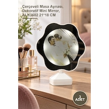 3 Adet Sihirli Ledli Ayna Çerçeveli Masa Aynası, Dekoratif Mini Mirror, Alk3602 21 18 Cm Sarı
