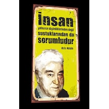 Aziz Nesin mini retro ahşap poster