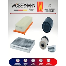 Wöbermann Dacia Sandero 1.5 DCI Filtre Bakım Seti 2012-2018 4'lü Karbonlu