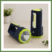 Bezos 2in1 30w/10w Cob Led Usb & Oto Şarjlı El Feneri Projektör Hb006