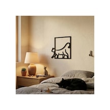 Modern Kedi Duvar Tablosu Mdf Lazer Kesim Minimal Kedi Figürlü Duvar Süsü Şık Dekor Renk