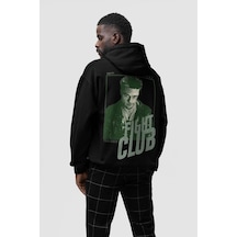 Sevbano Fight Club Tyler Durden Baskılı Unisex Oversize Film Karakteri Ho Siyah