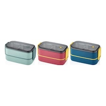 Vagon Life Beslenme Kutusu Lunch Box Paslanmaz Çelik 1400 Ml Bl50002-2 Çok Renkli