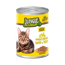 Jungle 400 Gr Konserve Kedi Maması Tavuklu & Sebzeli Jngk-001 12'li Paket