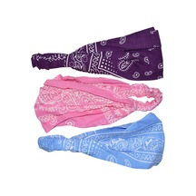 Lastikli Paraşüt Bandana Şal Desenli Çok Renkli