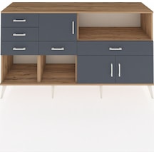 Hyperion Konsol 2 Raflı 5 Çekmeceli 3 Kapaklı 176x44x99 Çam-antra Çam-antrasit