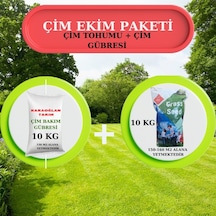 İthal 7 Karışımlı Çim Tohumu - 10 Kg + Ekim Öncesi Çim Gübresi -
