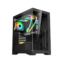 Xaser Kasa Mg210 Rgb Gaming Siyah Oyuncu Kasası Power Yok