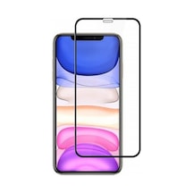 Apple Uyumlu   iPhone 14 Tam Kaplayan Premium Ekran Koruyucu Cam Anti-static Özellikli Siyah Çerçeveli