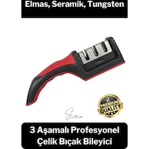 Profesyonel Bileme Aleti 3 Açılı Aşamalı Çok Fonksiyonlu Elmas Seramik Tungsten Çelik El Bıçakları