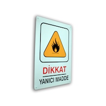 Metal İş Güvenliği Ve Uyarı Levhaları 25 36 Cm.yanıcı Madde