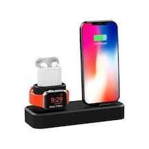 3In1 Apple Uyumlu iPhone+Iwatch+Ipods Silikon Şarj Standı Telefon Tutucu (502868842)