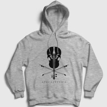 Presmono Unisex Cello Apocalyptica Kapüşonlu Sweatshirt Gri Melanj