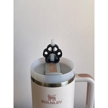 Pati Koruyucu Model Pipet Süsü Termos Uyumlu Quencher Siyah