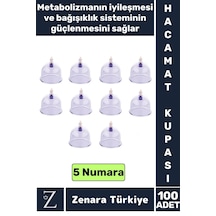 Yüksek Kaliteli  Etkili Vakumlu Hacamat Kupası 5 Numara 100 Adet