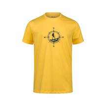 2as Alex Baskılı Erkek Sıfır Yaka T-shirt Sarı