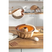 Porsima 193 Silikon Kek Kalıbı, Tart Kalıbı 23 Cm Gıda İle Temasa Uygun Beyaz - Kahverengi Porsima 193 Silikon Kek Kalıbı, Tart Kalıbı 23 Cm Gıda İle Temasa Uygun Beyaz - Kahverengi