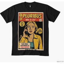 Flood Of Style Vintage Comic Pluribus We Is Us T-shirt Erkekler Kadınlar Için % 100% Pamuk T Shirt Kısa Koll Siyah