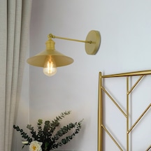 Yekta Gold Duvar Lambası Yatak Odası-Yatak Başı-Banyo İçin Modern Sarı