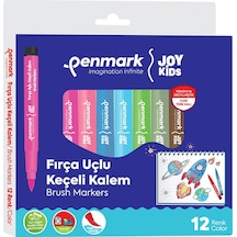 Penmark Süper Yıkanabilir 12'li Fırça Uçlu Keçeli Kalem Seti