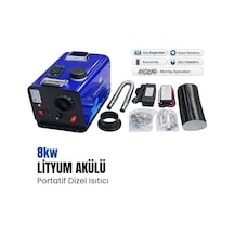 Tecnopoint 8kw Taşınabilir Lityum Akülü Webasto Tipi Dizel Isıtıcı-1754