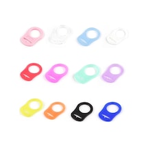 Sones 10 Adet Emzik Tutucu Klips Adaptörü Halka Düğme Stili Emzik Adaptörü C7