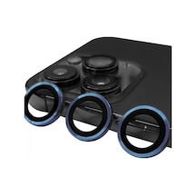Newface Apple İphone 15 Pro Raze Metal Kamera Lens - Lacivert