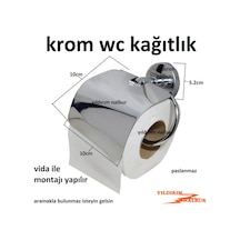 Tuvalet Wc Kağıtlığı Krom Paslanmaz Vidalı Şık Parlak Kağıtlık