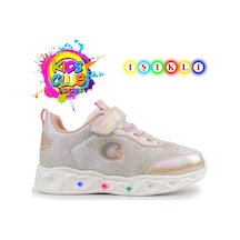Cool Yuki Işıklı Ortopedik Taban Kız Çocuk Spor Ayakkabı Bej