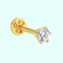 Altın Tektaş Tragus Piercing 14 Ayar (539300252) Altın