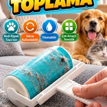 Tekrar Kullanılabilir Yıkanabilir Tüy Toplama Rulosu Kedi Köpek Tüyü İçin Çok Amaçlı Temizlik Apar