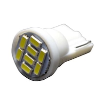 Dipsiz Beyaz Led Ampul 12V 8 Led T10 Canbus 2 Adet