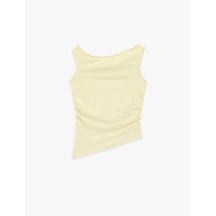 Koton Asimetrik Drapeli Kolsuz Slim Fit Bürümcük Kolsuz Bluz Sarı 6sal30097ık Sarı Koton Asimetrik Drapeli Kolsuz Slim Fit Bürümcük Kolsuz Bluz Sarı 6sal30097ık Sarı