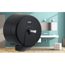 Vialli K3B Mini Cimri Içten Çekmeli Tuvalet Kağıt Dispenser Siyah
