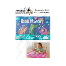 Beslenme Bezi Erkek Modeli Yıkanabilir 32x47 Cm 1 Adet Beslenme Örtüsü Okul Öncesi Kreş Anasınıfı İlkokul İçin İdeal Kahverengi